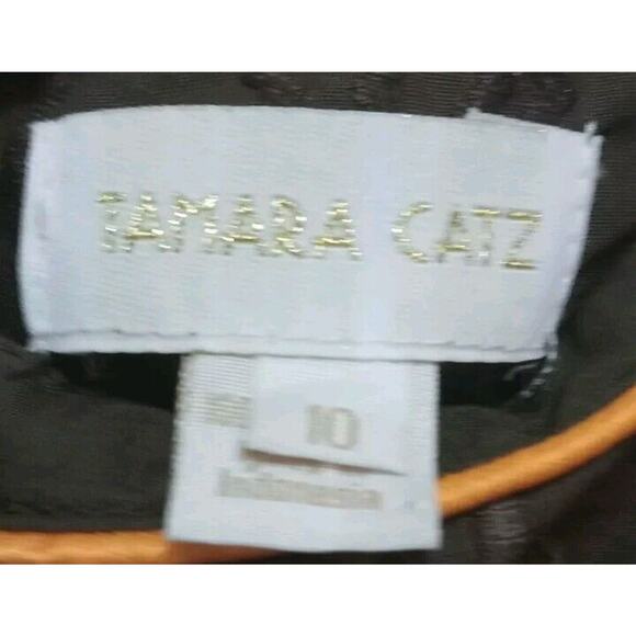 Tamara Catz Brown Tribal Skirt Cut Outs & Orange Piping 10 Boho Fairygrunge Y2K - Picture 5 of 7